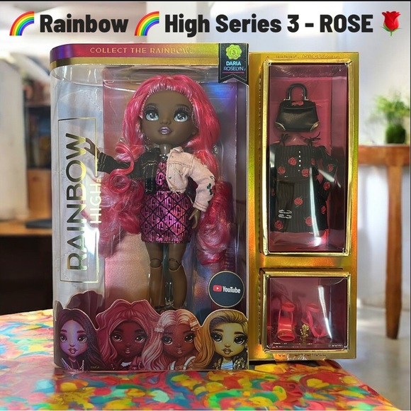 Rainbow High Series 3 Daria Roselyn Fashion Doll – Rose...